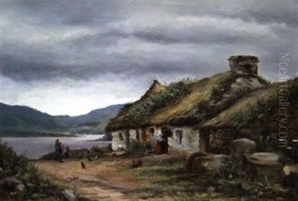 Highland Croft Oil Painting by Tom Mcewan