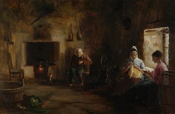 Highland Interior Oil Painting by Tom Mcewan