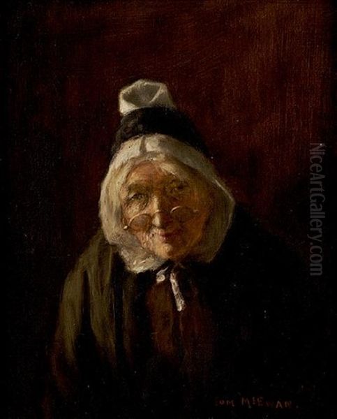 Granny Oil Painting by Tom Mcewan