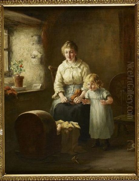 Mother's Little Helper Oil Painting by Tom Mcewan