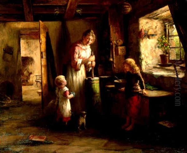 In The Kitchen Oil Painting by Tom Mcewan