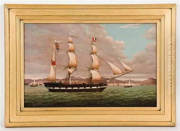 The Merchant Barque 'renown' Heading Down The Clyde Outward-bound For The West Indies Oil Painting by Duncan Mcfarlane