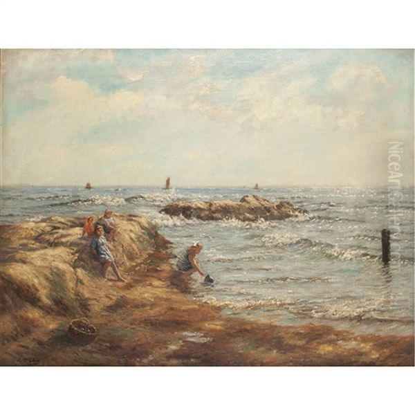 At The Water's Edge Oil Painting by John Mcghie