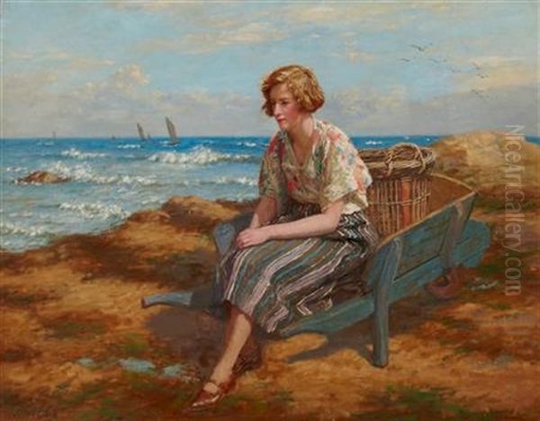 Waiting For The Fleet Oil Painting by John Mcghie