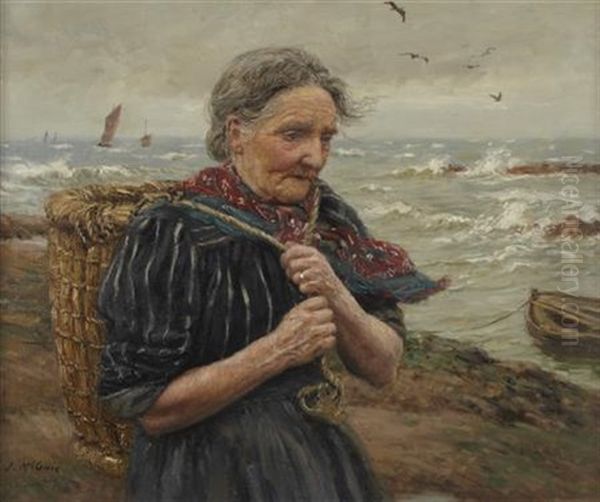 The Old Fishwife Oil Painting by John Mcghie