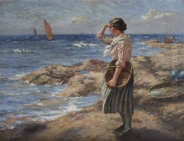 Looking Out For The Boats Oil Painting by John Mcghie