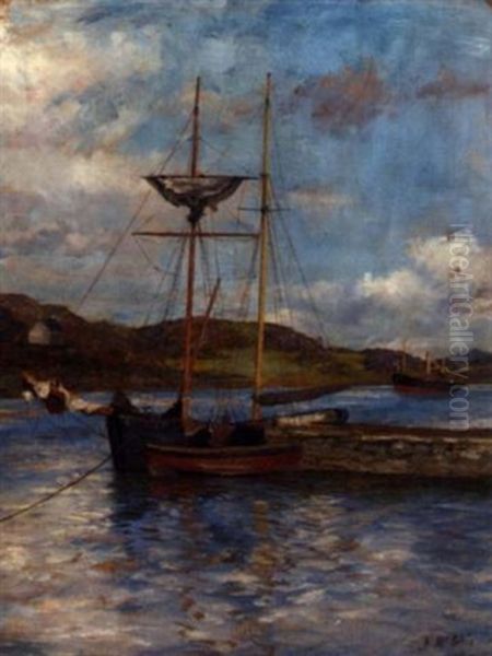 The Little Harbour Oil Painting by John Mcghie