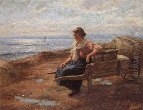 Waiting For The Boats Oil Painting by John Mcghie