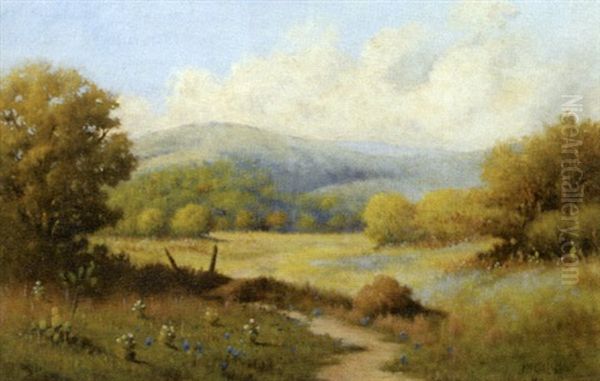 Spring Pasture San Antonio, Texas Oil Painting by Eloise Polk Mcgill