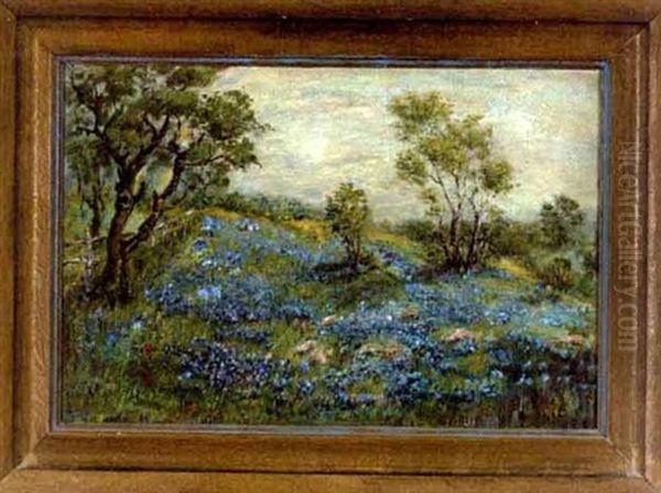 Bluebonnets Oil Painting by Eloise Polk Mcgill