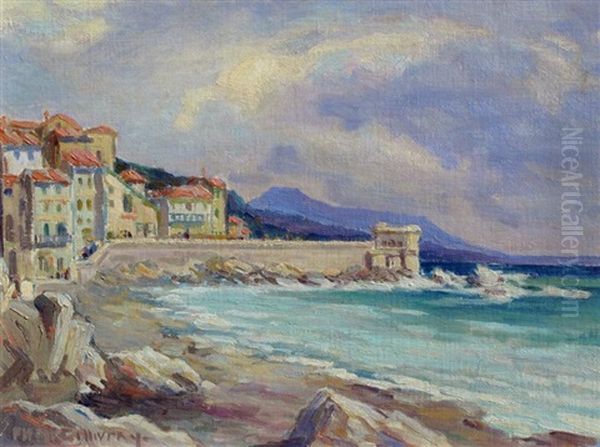 Mentone, Italy Oil Painting by Florence Helena Mcgillivray