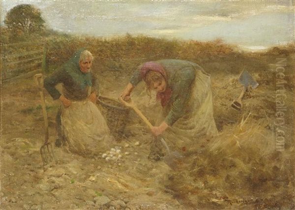 The Potato Harvest Oil Painting by Robert McGregor