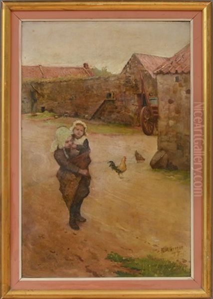 Fife Farmyard Oil Painting by Robert McGregor