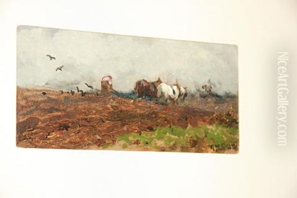 Plowing Oil Painting by Robert McGregor