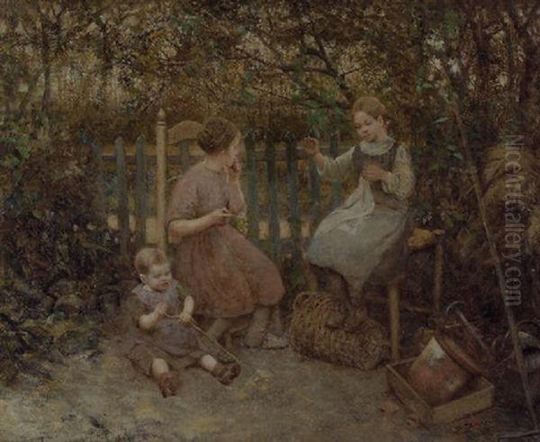 The Gardener's Children Oil Painting by Robert McGregor