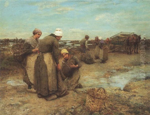 Kelp Gatherers Oil Painting by Robert McGregor