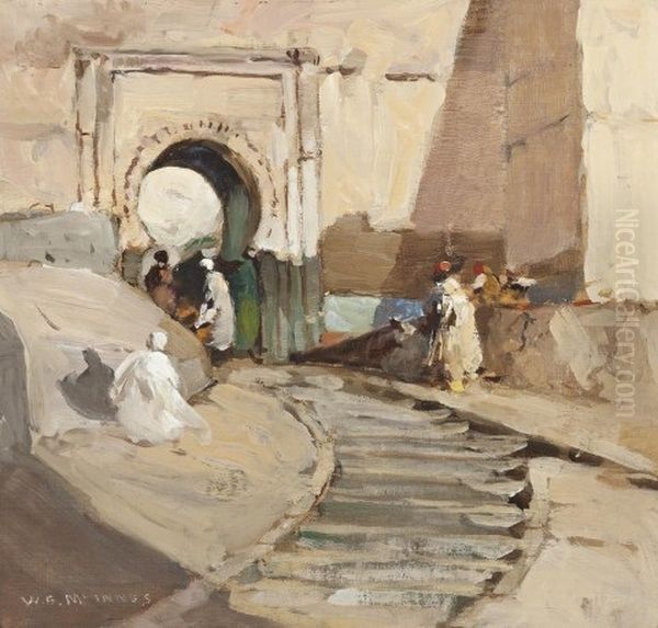 The Town Gate,  Northern Africa Oil Painting by William Beckwith Mcinnes