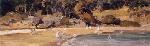 Balmoral Beach Oil Painting by William Beckwith Mcinnes