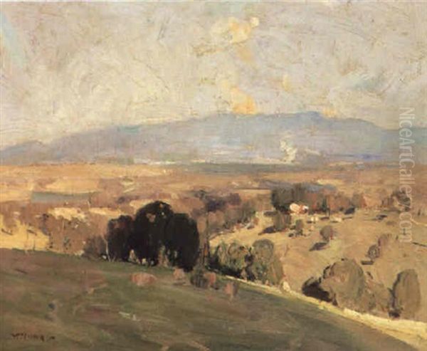 Landscape With Distant Farm Oil Painting by William Beckwith Mcinnes