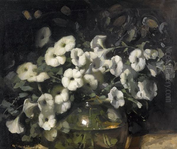 Petunias Oil Painting by W.B. McInness