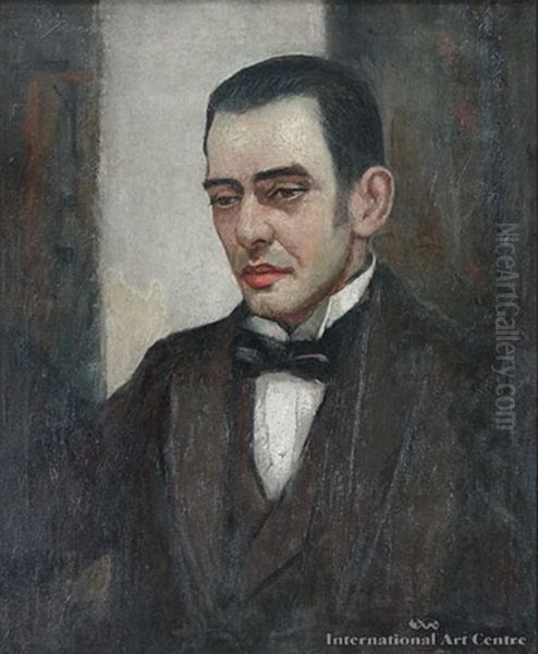 Self Portrait Oil Painting by Raymond McIntyre