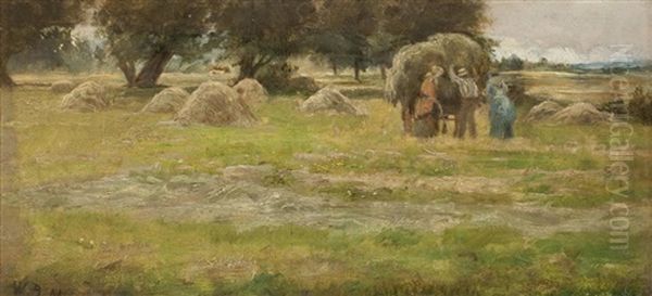 Harvesting Near Ormiston Oil Painting by William Darling McKay