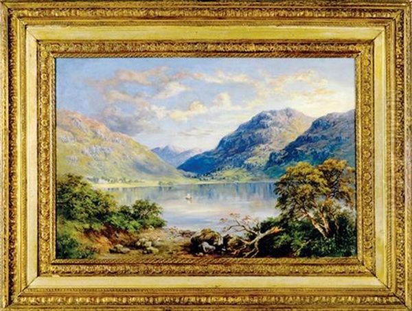 Scene At The Head Of Loch Earn Morning Effect Oil Painting by McNeil Robert McLeay