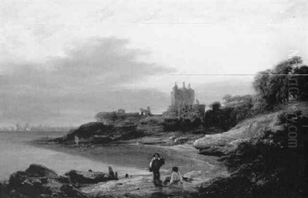 Kirkcaldy From Ravenscraig Castle Oil Painting by McNeil Robert McLeay