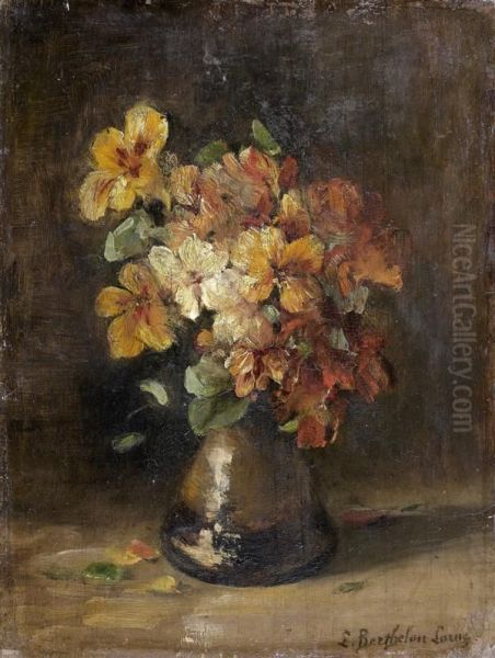 Nature Morte Au Bouquet De Capucines Oil Painting by Eugene Berthelon