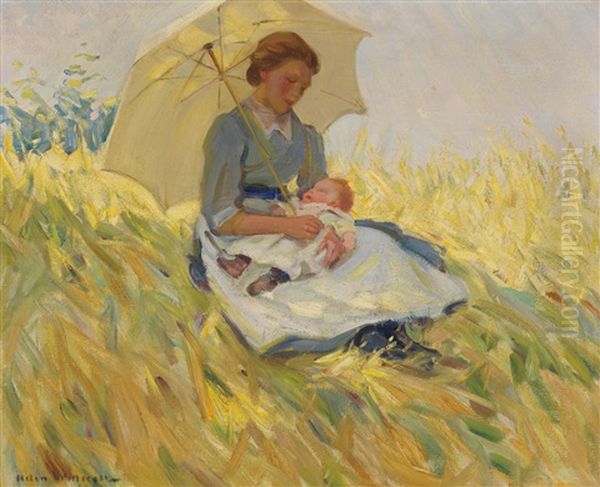 The Mother Oil Painting by Helen Galloway Mcnicoll