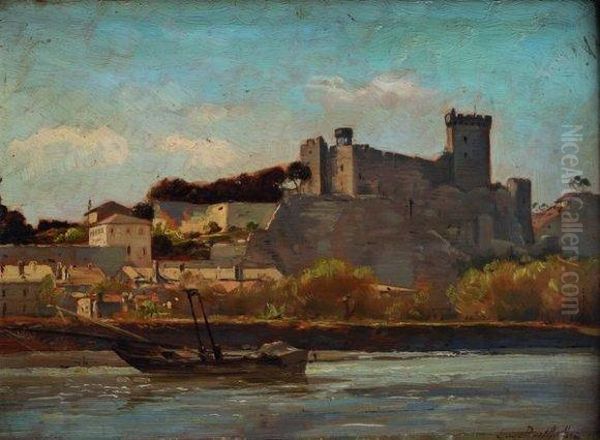 Le Chateau De Tarascon Oil Painting by Eugene Berthelon