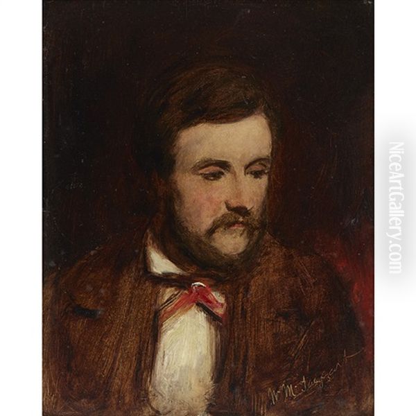 Portrait Of A Young Man Oil Painting by William McTaggart