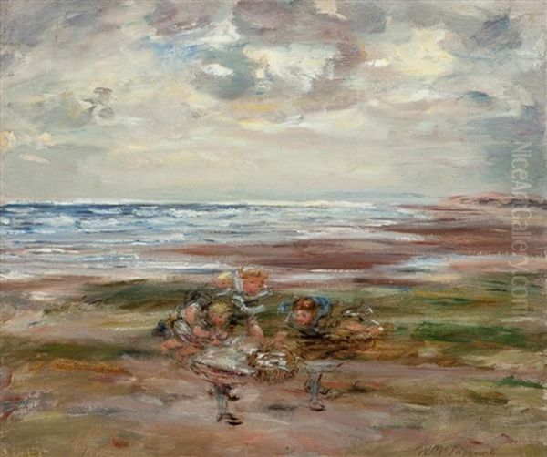 A Fisher Family (carnoustie Bay) Oil Painting by William McTaggart