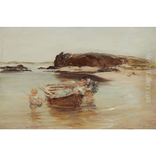 A Summer Idyll - Bay Voyach Oil Painting by William McTaggart