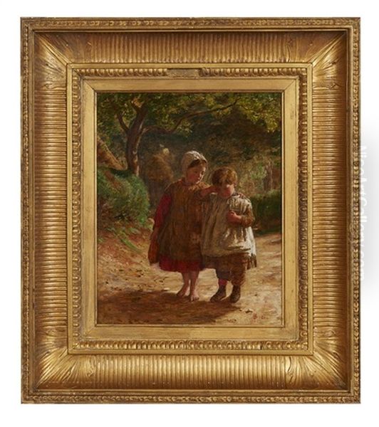 Unwillingly To School Oil Painting by William McTaggart