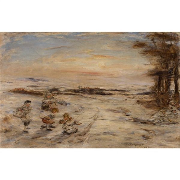 Winter Sunrise Oil Painting by William McTaggart