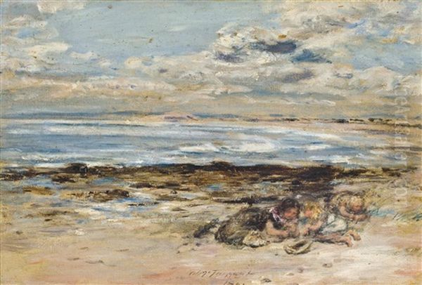 Carnoustie Bay, Scotland Oil Painting by William McTaggart