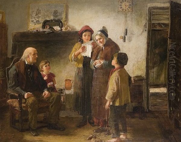 Family Conversation Oil Painting by William McTaggart