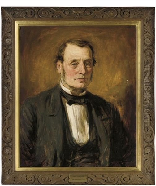 Portrait Of A Gentleman, Traditionally Identified As James Templeton, Bust-length, In Formal Dress Oil Painting by William McTaggart