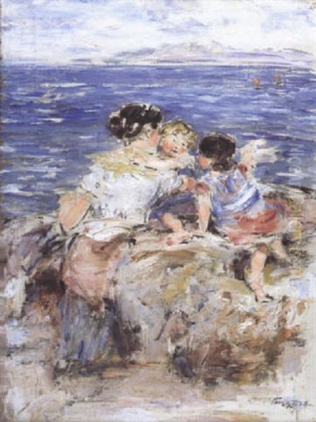 Watching The Boat Oil Painting by William McTaggart