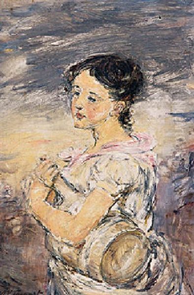 The Artist's Daughter - Jean Mctaggart Oil Painting by William McTaggart