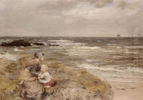 On The Sea Shore Oil Painting by William McTaggart