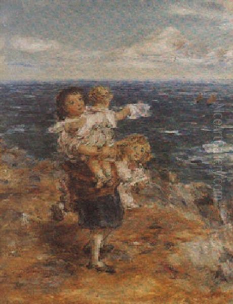 A Breezy Day Off Campbeltown Oil Painting by William McTaggart