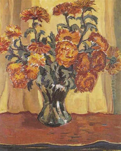 Chysanthemums Oil Painting by William McTaggart