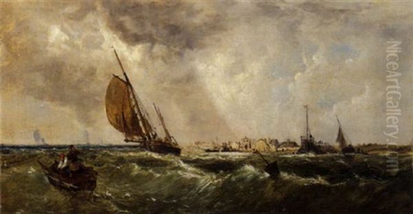 An Offshore Breeze Oil Painting by James Meadows Snr