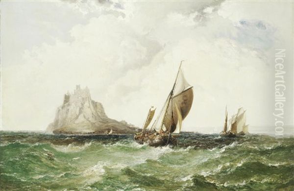 St. Michael's Mount, Cornwall Oil Painting by Arthur Joseph Meadows