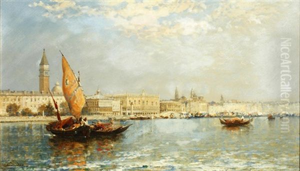 The Grand Canal, Venice Oil Painting by Arthur Joseph Meadows