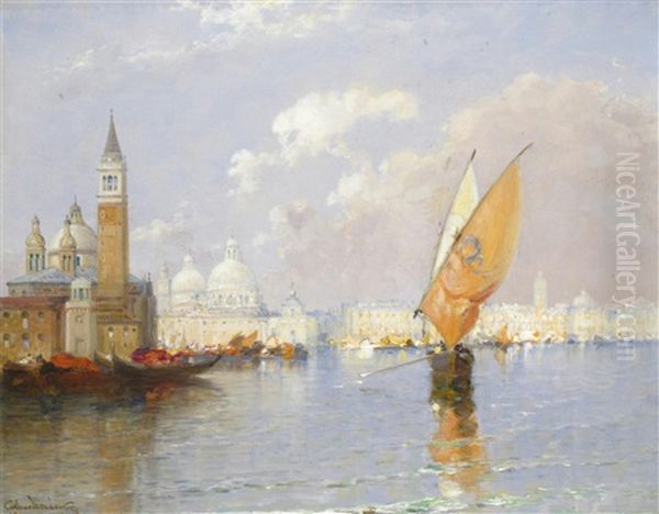 Venice From San Giorgio Oil Painting by Arthur Joseph Meadows