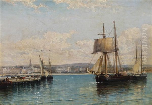 A Summer's Morning - Weymouth Bay Oil Painting by Arthur Joseph Meadows