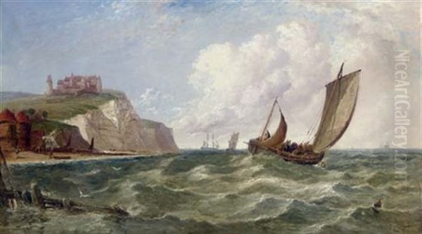 The "isabel M.f.bligh" Off Dunrobin Castle, Scotland Oil Painting by Arthur Joseph Meadows